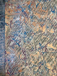 Image 3 of One-of-a-kind hand marbled paper  - 'Stone Ripple'