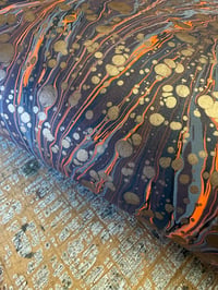 Image 2 of One-of-a-kind hand marbled paper  - 'Nyx'