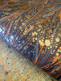 Image 3 of One-of-a-kind hand marbled paper  - 'Nyx'