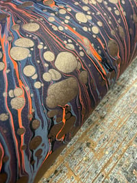 Image 1 of One-of-a-kind hand marbled paper  - 'Nyx'