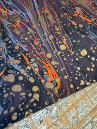 Image 5 of One-of-a-kind hand marbled paper  - 'Nyx'