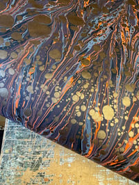 Image 6 of One-of-a-kind hand marbled paper  - 'Nyx'