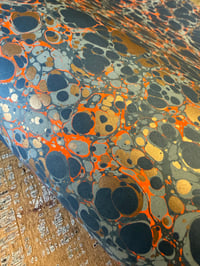 Image 4 of One-of-a-kind hand marbled paper  - 'Beacon' 
