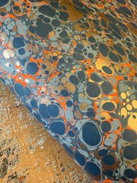 Image 5 of One-of-a-kind hand marbled paper  - 'Beacon' 