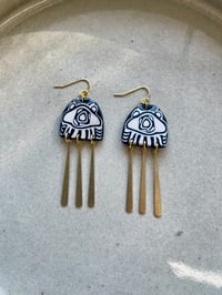 Image 3 of Polymer Clay Earrings - Globetrotting 