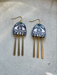 Image 1 of Polymer Clay Earrings - Globetrotting 