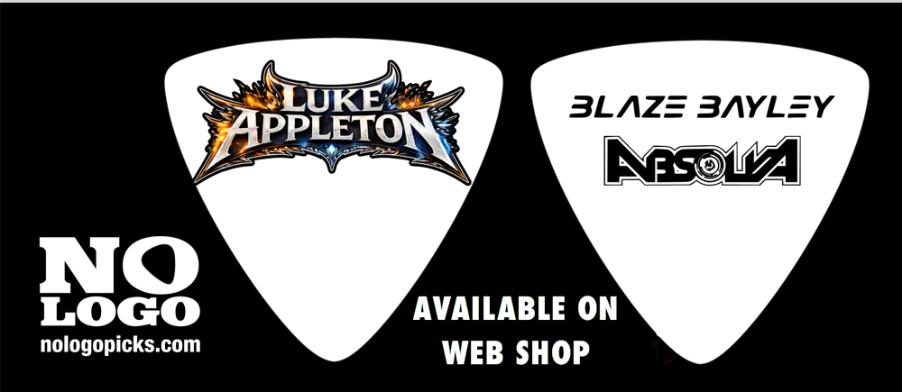  Luke Appleton Black & White Guitar Pick Pack (x4 picks) + signed photo card
