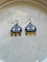 Image 3 of Polymer Clay Earrings - Jet Setter