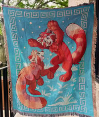 Image 1 of Red Panda Woven Blanket