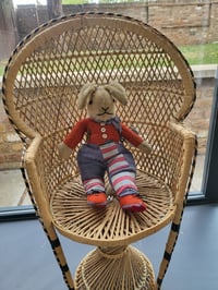 Image 2 of Vintage mohair & felt bunny 1950s/60s
