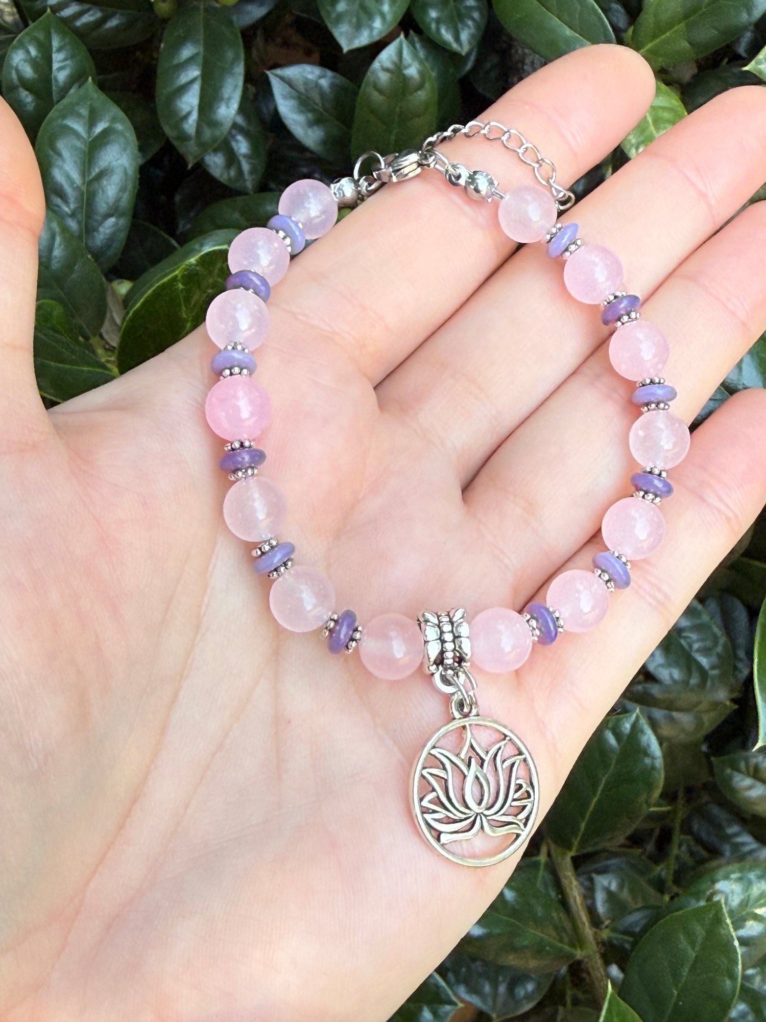 8mm Rose Quartz Clasp Bracelet