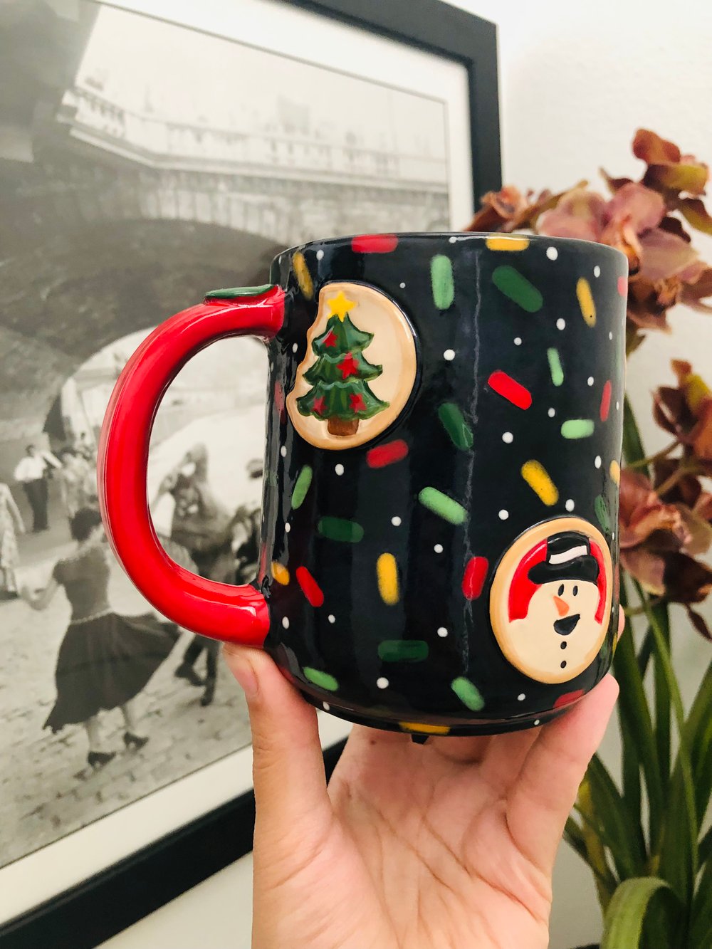 Image of Reserved for Nichole P -Holiday cookie mug