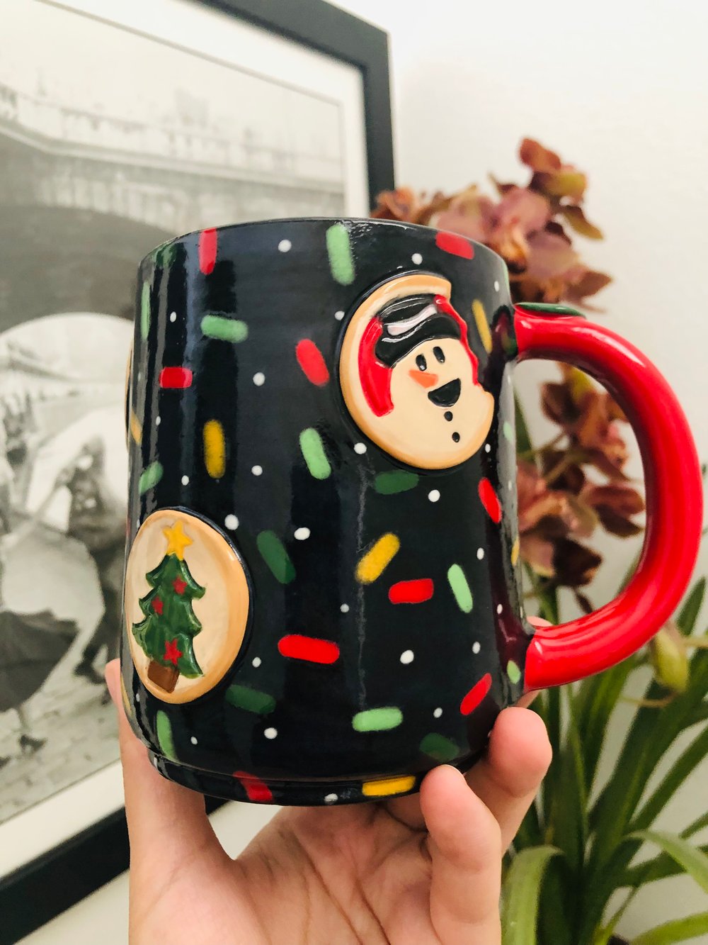 Image of Reserved for Nichole P -Holiday cookie mug