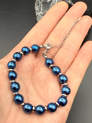 8mm Titanium Coated Hematite Clasp Bracelet