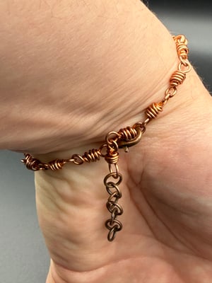 Fire Quartz Copper Woven Bracelet