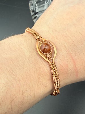 Fire Quartz Copper Woven Bracelet