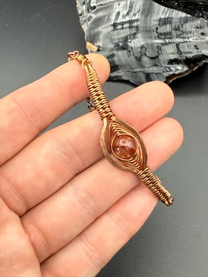 Fire Quartz Copper Woven Bracelet