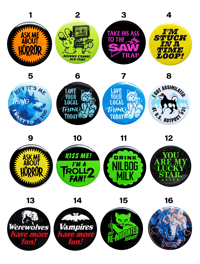 Image 2 of Build Your Own Horror Movie 2.25" Inch Button Bundle
