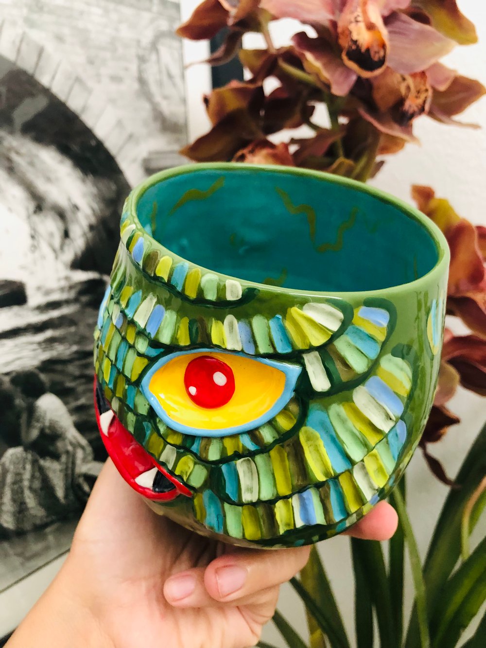 Image of Reserved for Ann - creature mug