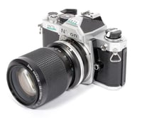 Image 3 of Nikon FM 35mm SLR film camera with Zoom NIKKOR 35-105mm lens TESTED #2871