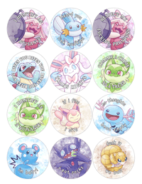 Image 5 of Pokemon prints, stickers, and buttons (set 1, 2, and 3)