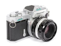 Image 1 of Nikon Nikkormat FTN BLACK 35mm SLR film camera with Nikkor 50mm F2 lens #2876