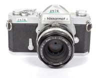 Image 2 of Nikon Nikkormat FTN BLACK 35mm SLR film camera with Nikkor 50mm F2 lens #2876
