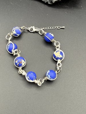 10mm Matte Sea Sediment Jasper Clasp Bracelet