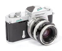 Image 1 of Nikon Nikkormat FTN BLACK 35mm SLR film camera with Nikkor H 50mm F2 lens #2878
