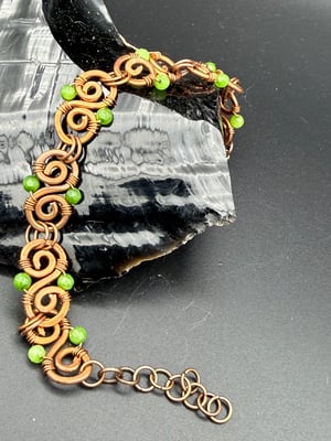 Copper Clasp Bracelet with Quartzite