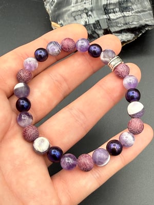 8mm Purple Miximoo Stretch Bracelet