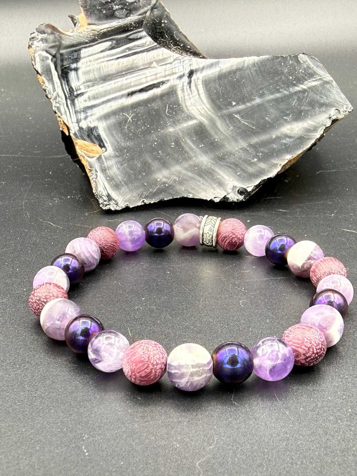 8mm Purple Miximoo Stretch Bracelet
