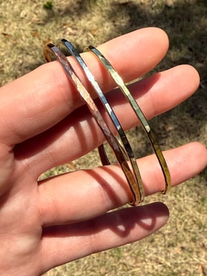 Hammered Bare Metal Bangles - Made to order