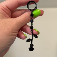 Black Blossom Dangles (sizes 4g-2")