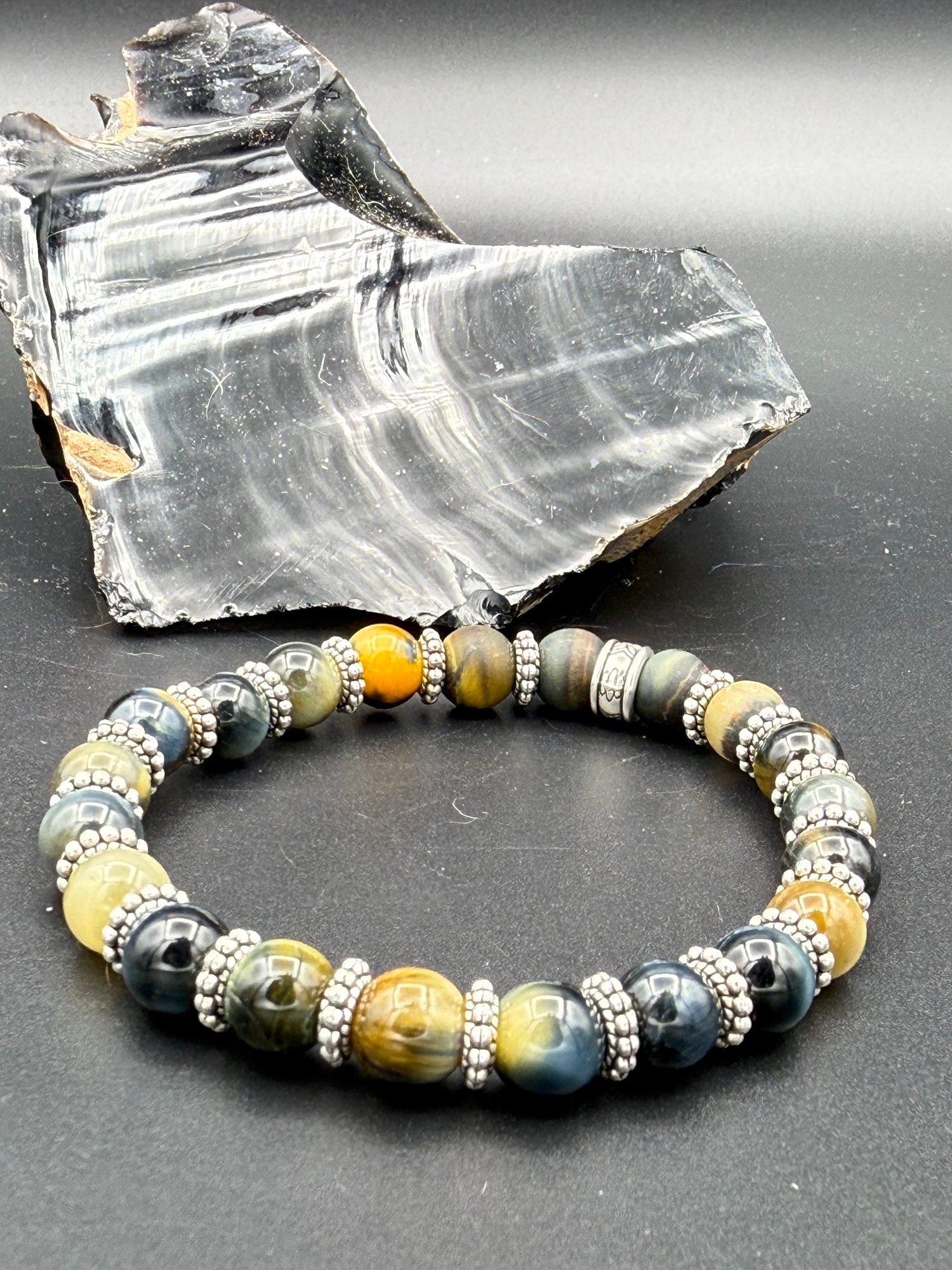 8mm Mixed Tigers Eye Stretch Bracelet