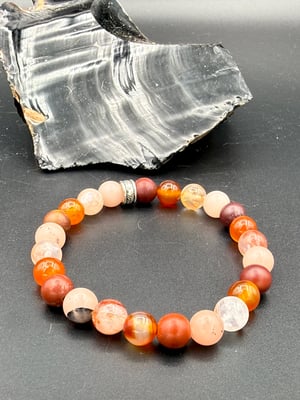 8mm Orange Miximoo Stretch Bracelet