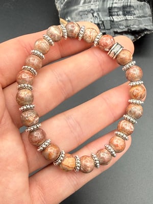 8mm Red Vein Jasper Stretch Bracelet