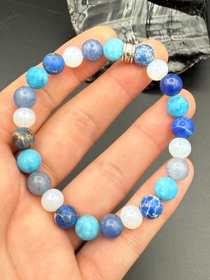 8mm Blue Miximoo Stretch Bracelet