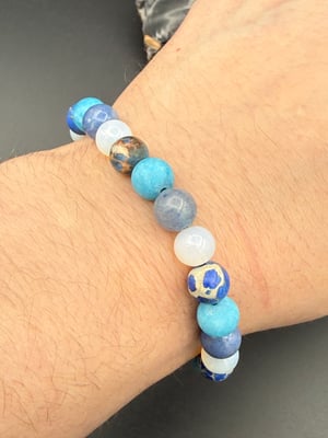 8mm Blue Miximoo Stretch Bracelet