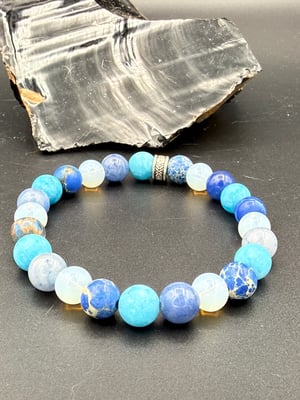 8mm Blue Miximoo Stretch Bracelet