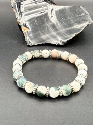 8mm Matte Tree Agate Stretch Bracelet