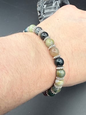 8mm Indian Agate Stretch Bracelet