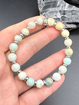 8mm Blue Amazonite Stretch Bracelet