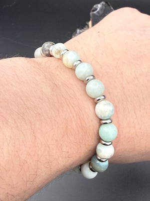 8mm Blue Amazonite Stretch Bracelet