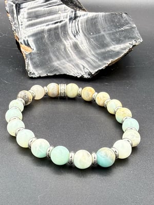 8mm Blue Amazonite Stretch Bracelet