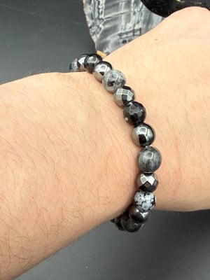 8mm Dark Miximoo Stretch Bracelet