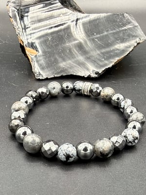 8mm Dark Miximoo Stretch Bracelet