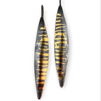 Image 1 of GOLD AND SILVER BLADE EARRINGS