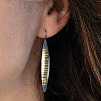 Image 2 of GOLD AND SILVER BLADE EARRINGS