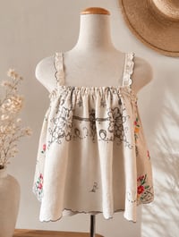 Image 1 of Upcycled Vintage Bohemian Heirloom Babydoll Top